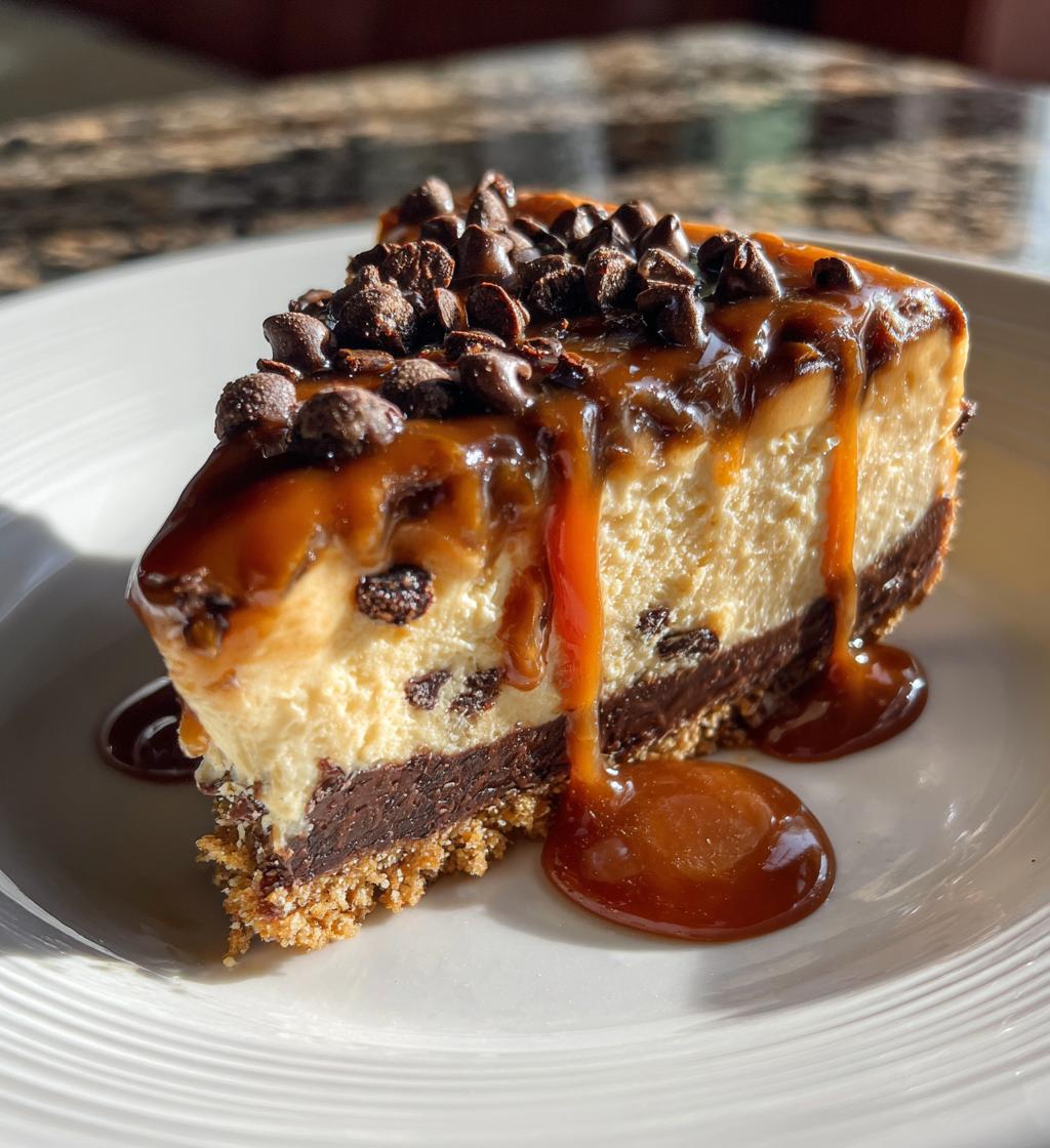 caramel chocolate coffee cheesecake