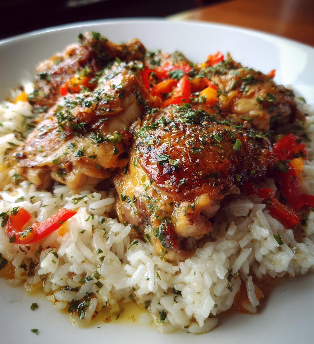 caribbean chicken and rice - detail 1
