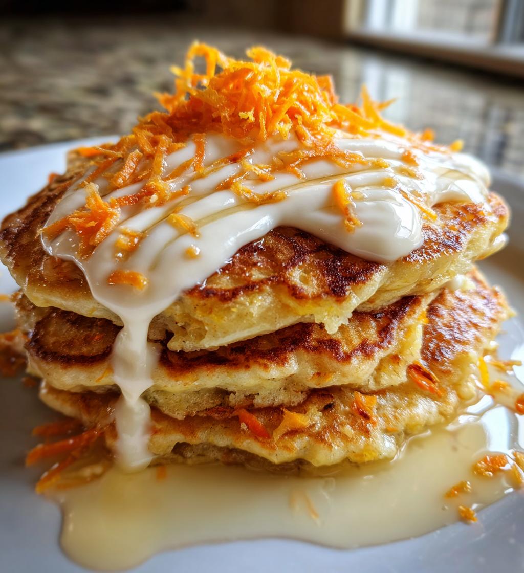 carrot cake pancakes with cream cheese