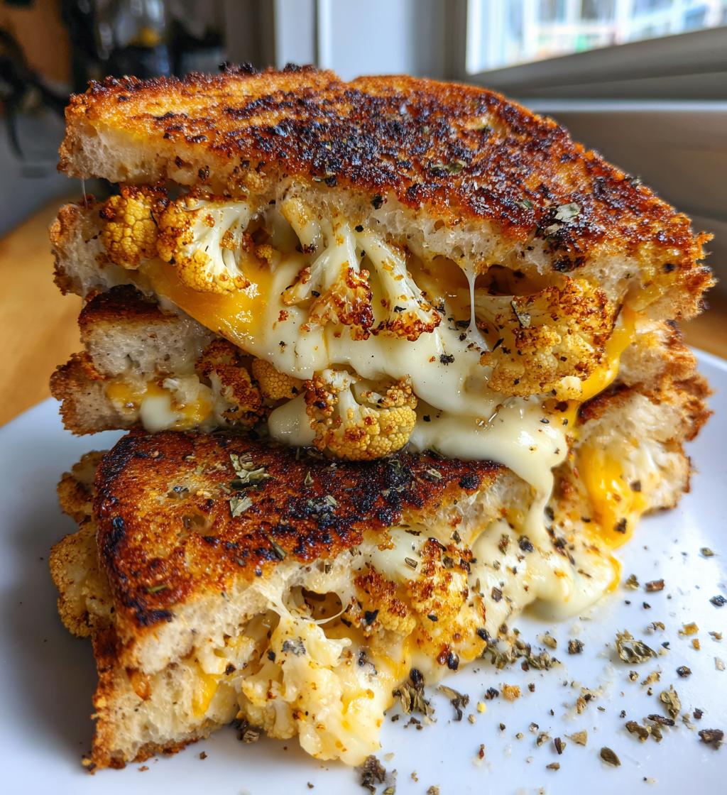 cauliflower grilled cheese - detail 1