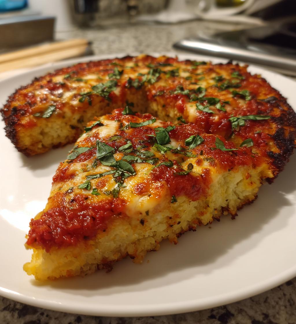 cauliflower pizza crust - detail 1