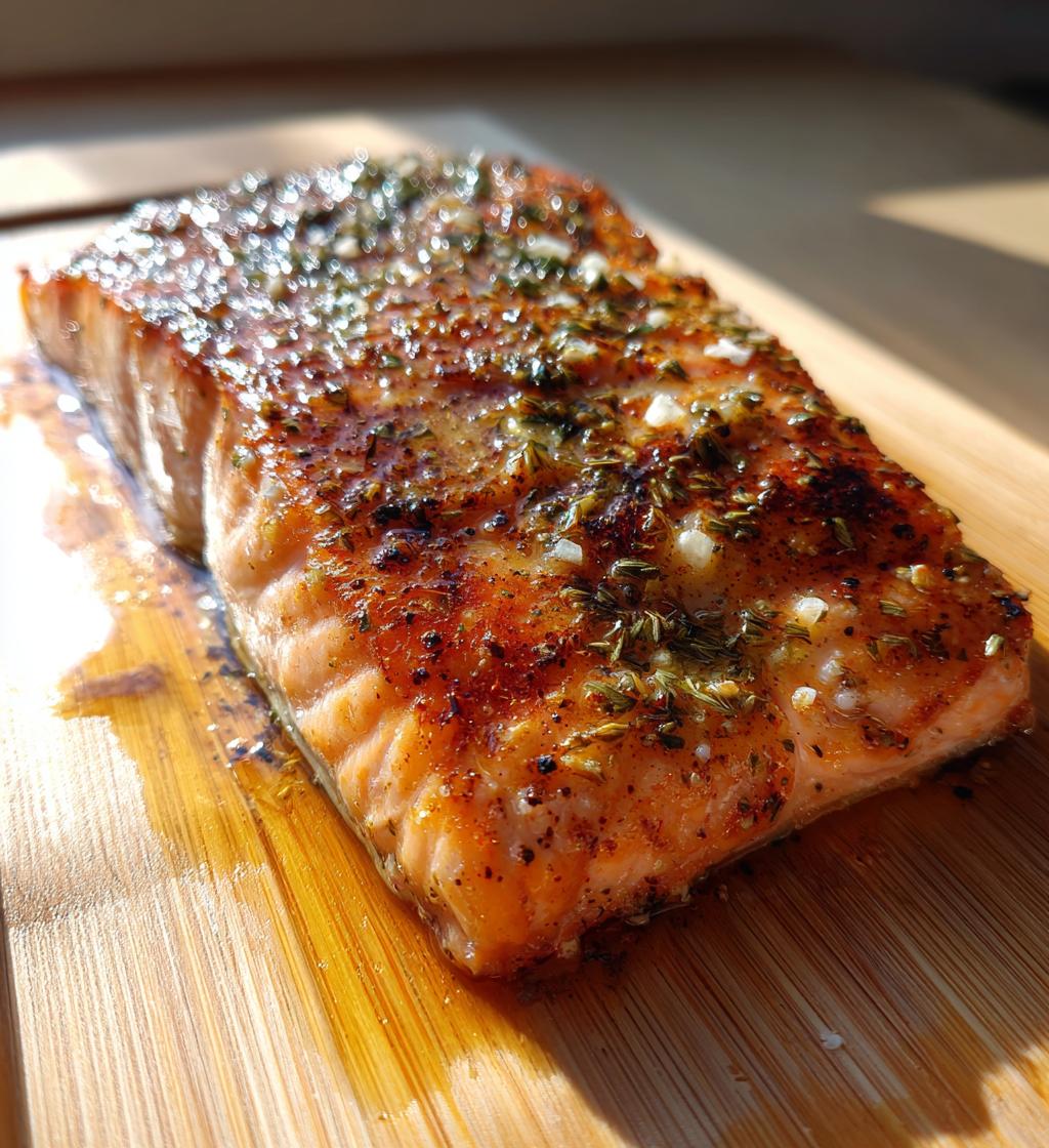 cedar plank salmon - detail 1
