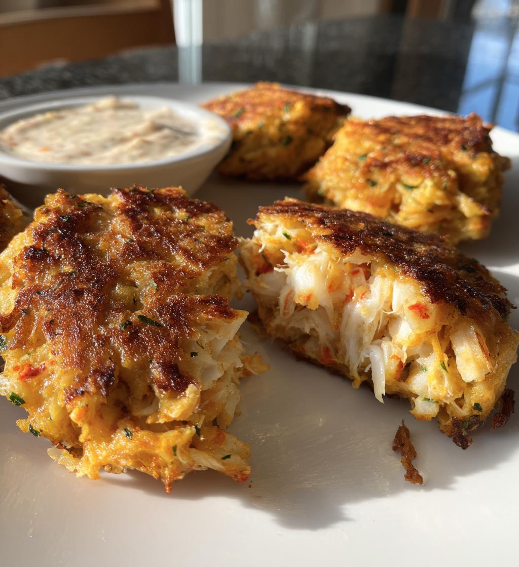 cheddar bay crab cakes - detail 1
