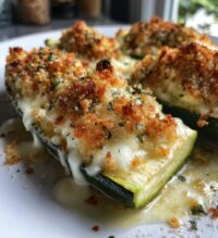 cheese stuffed zucchini