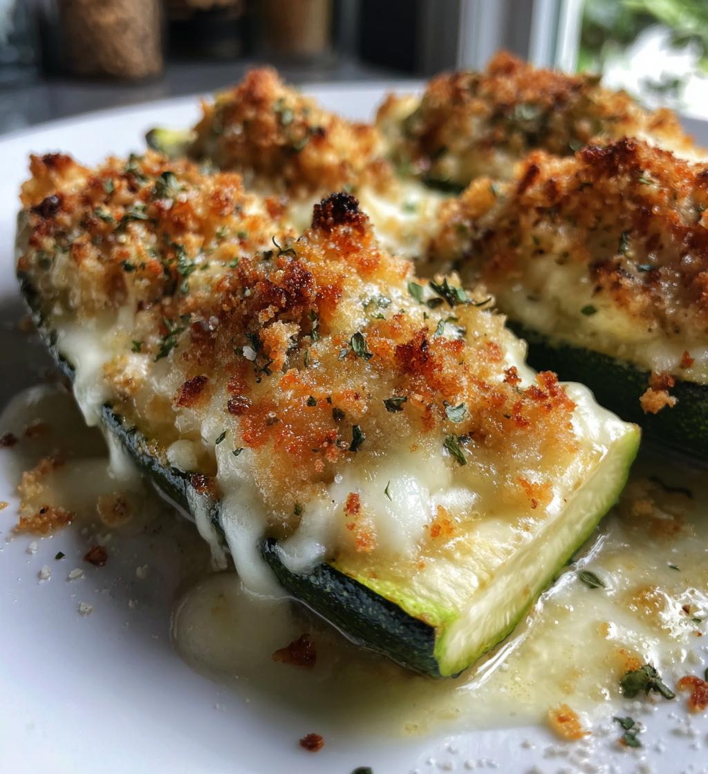 cheese stuffed zucchini