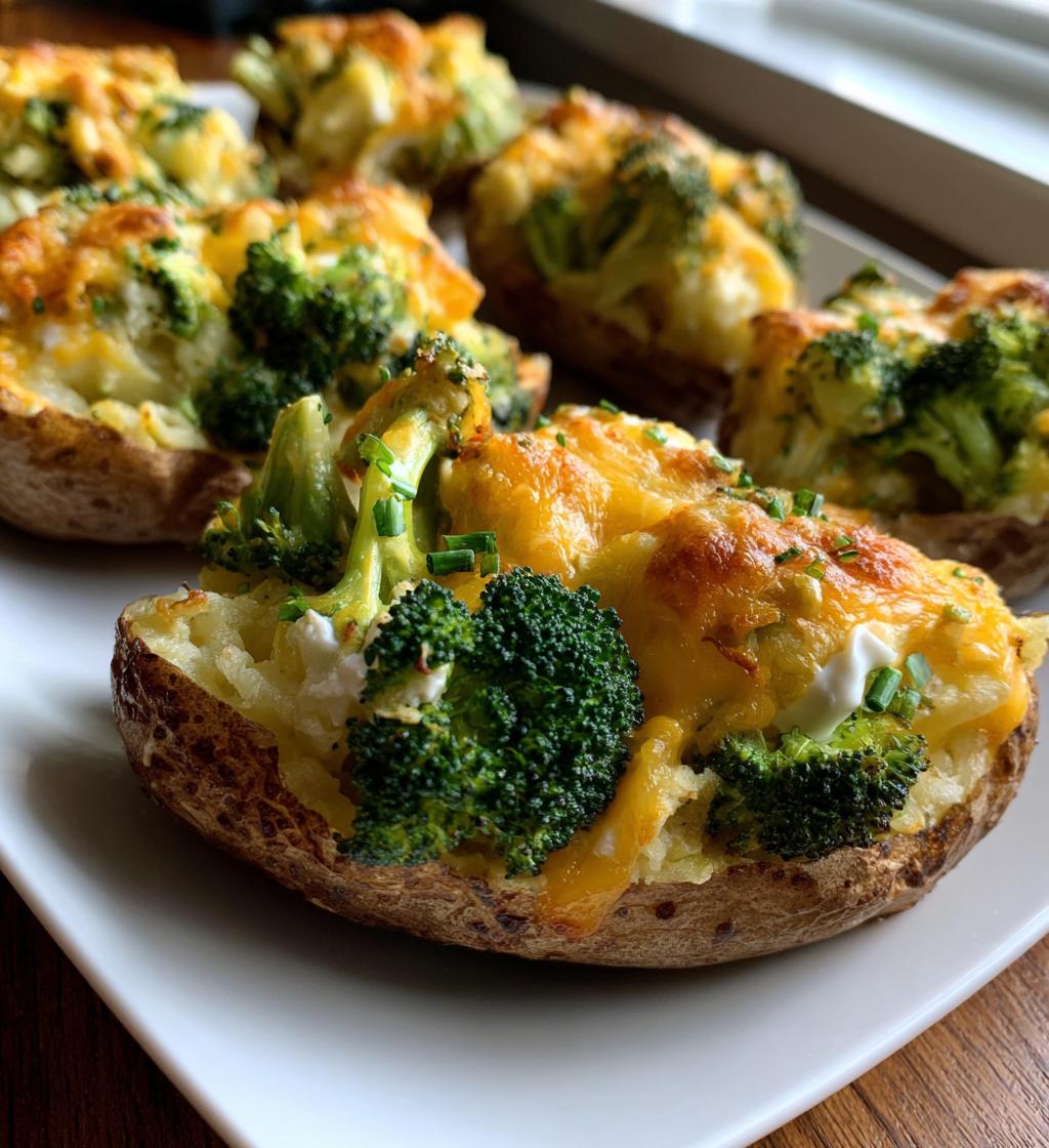 cheesy broccoli baked potatoes