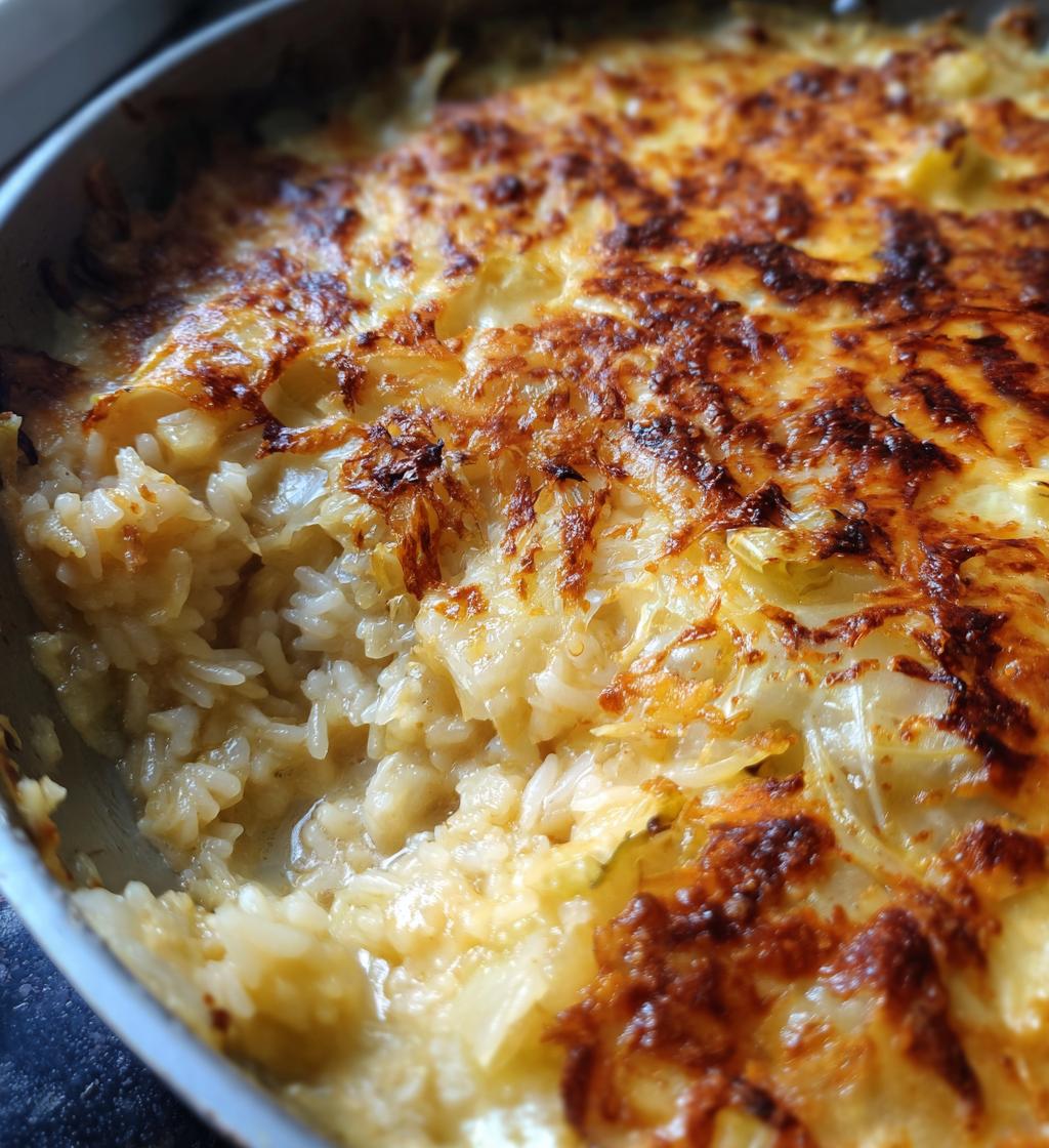 cheesy cabbage casserole - detail 1