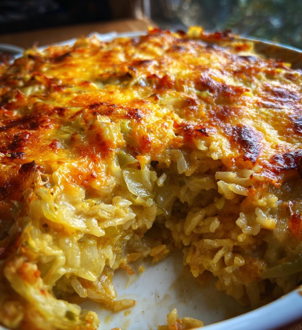 cheesy cabbage casserole