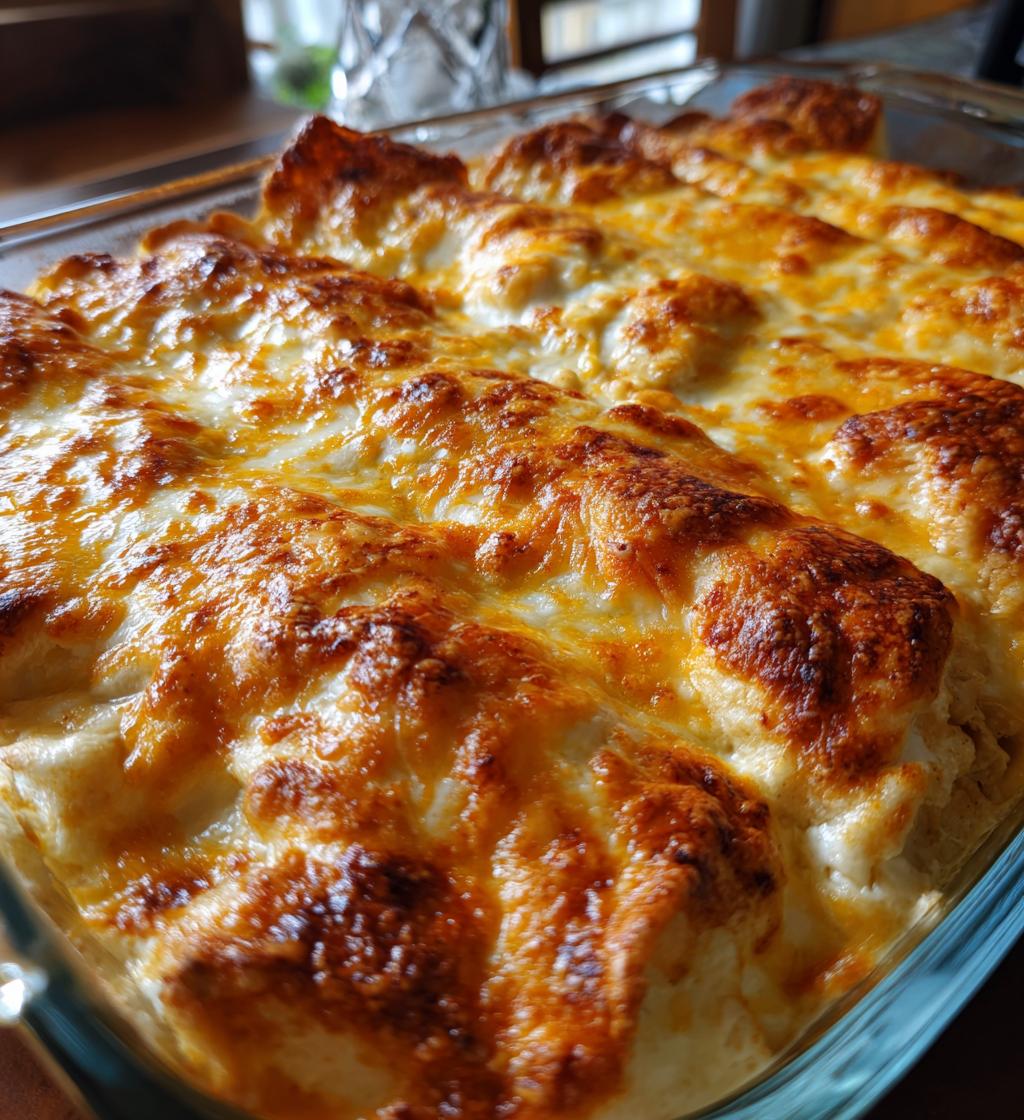cheesy chicken enchiladas creamy sauce - detail 1