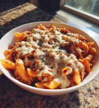 cheesy ground turkey pasta a comforting flavor packed meal