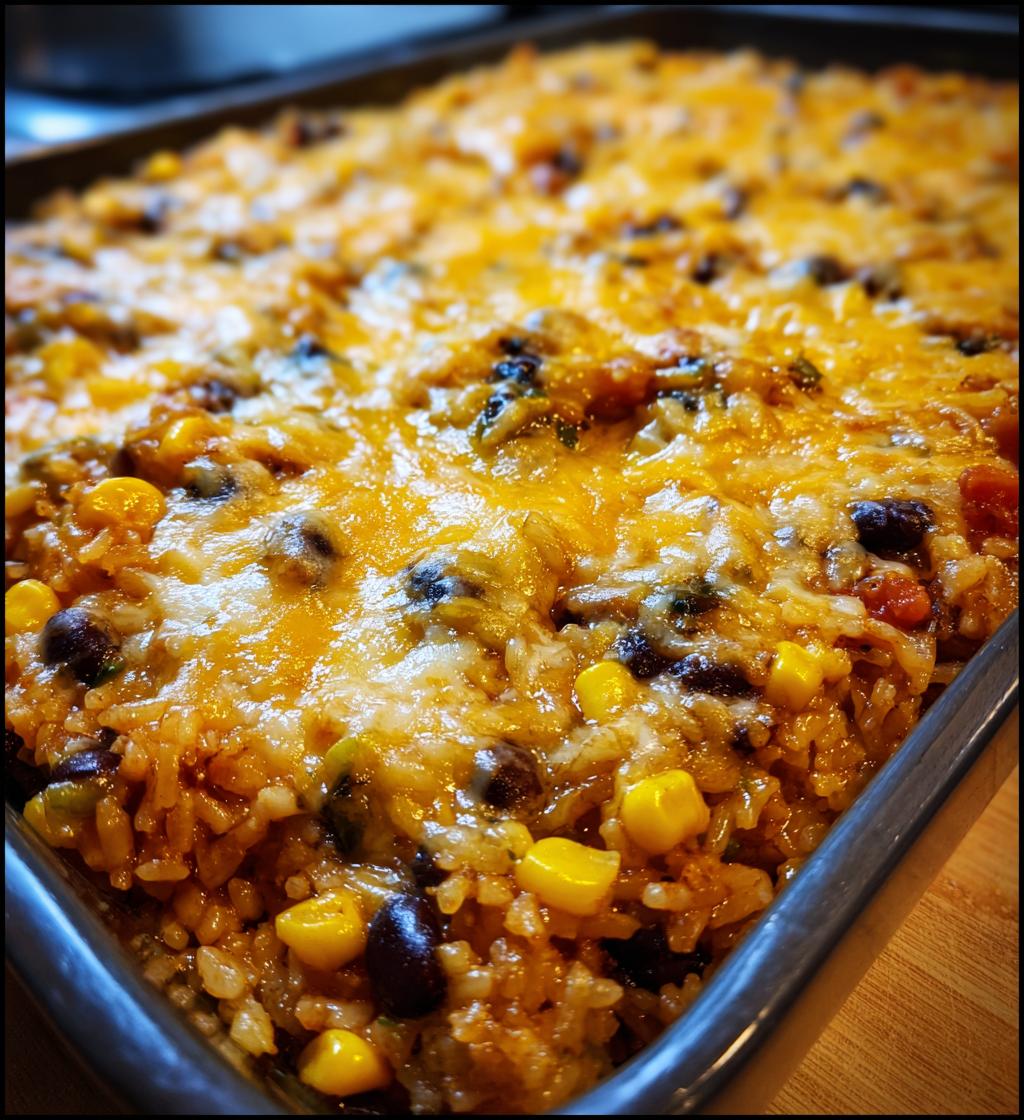 cheesy mexican rice casserole - detail 1