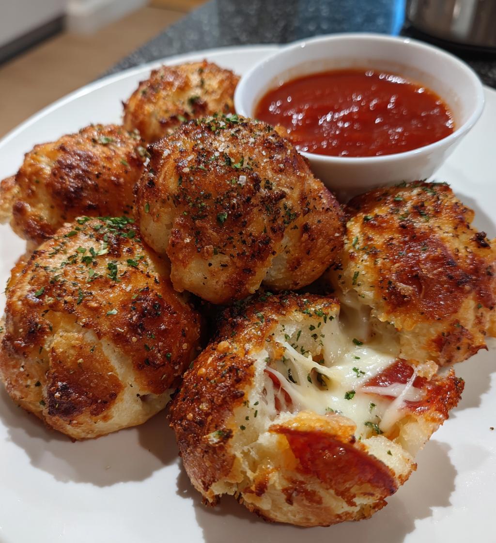 cheesy pizza bombs recipe - detail 1