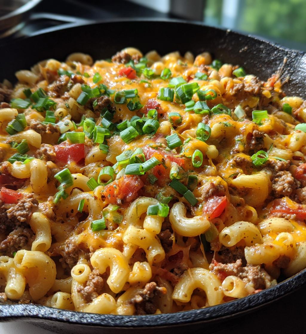 cheesy taco pasta skillet