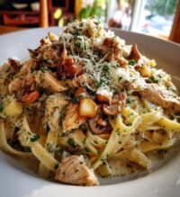 chestnut garlic greek chicken alfredo with sage potatoes mushroom basil pesto