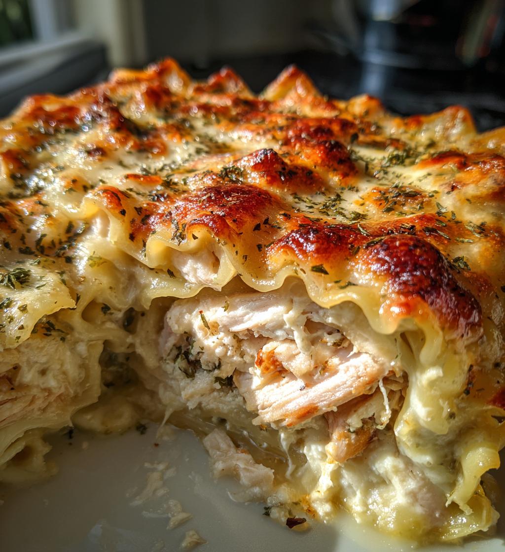chicken alfredo lasagna rolls - detail 1