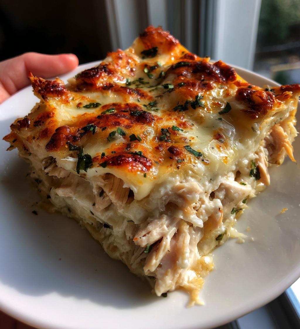 chicken alfredo lasagna