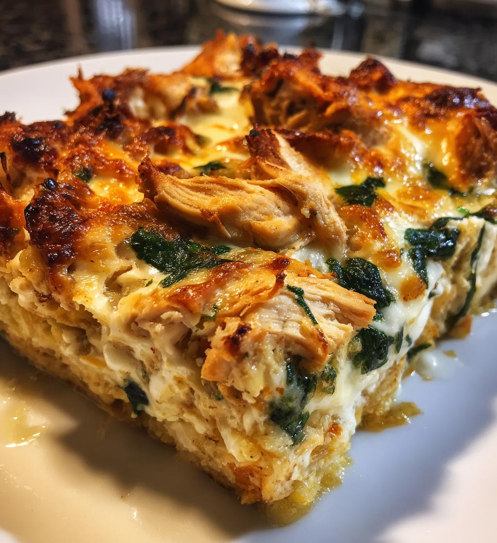chicken and spinach casserole with cream cheese