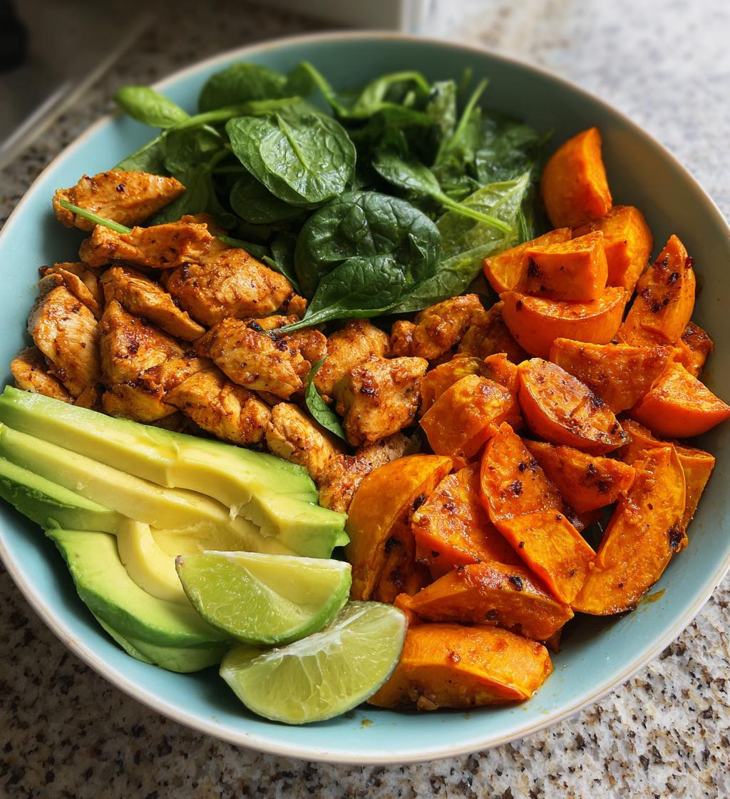 chicken and sweet potato bowls for two