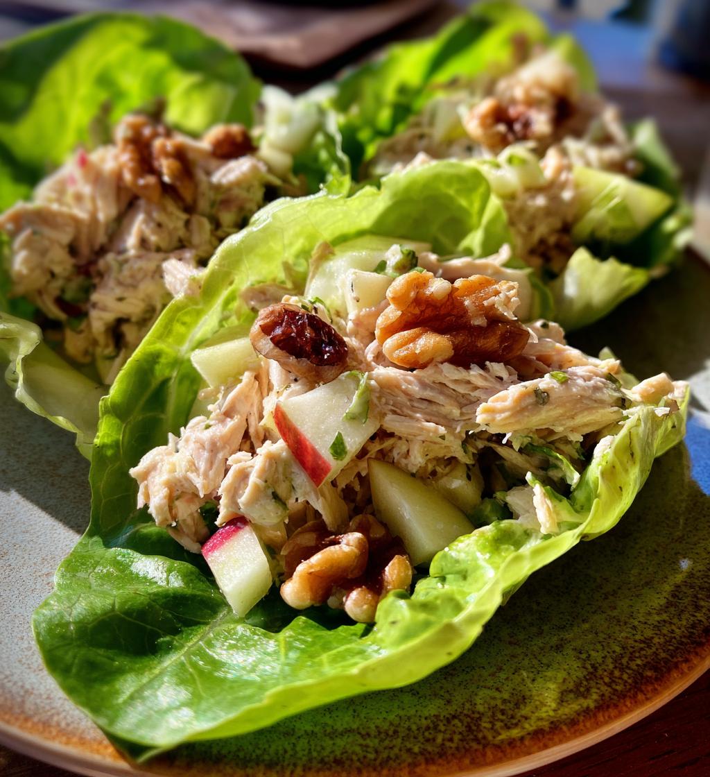 chicken apple salad wraps