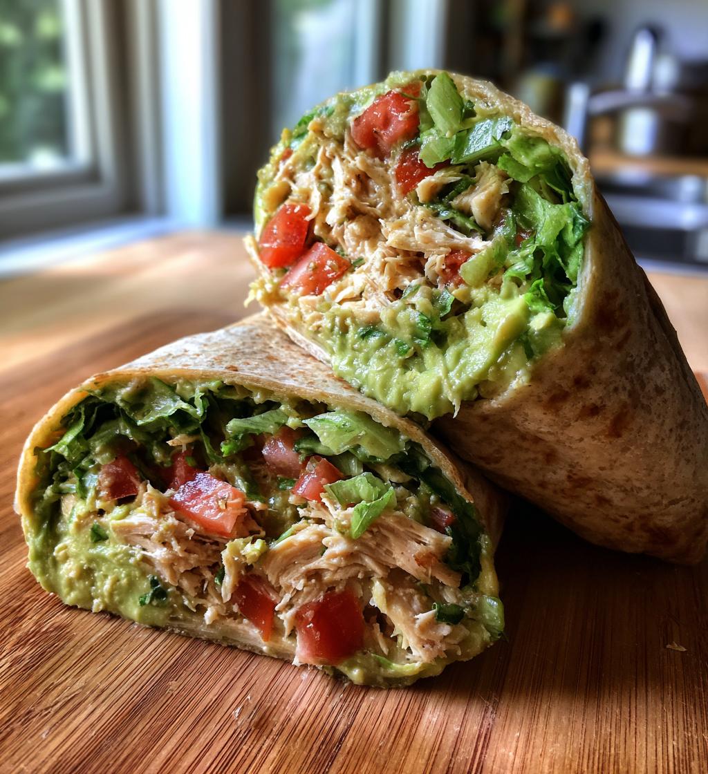 chicken avocado wrap - detail 1