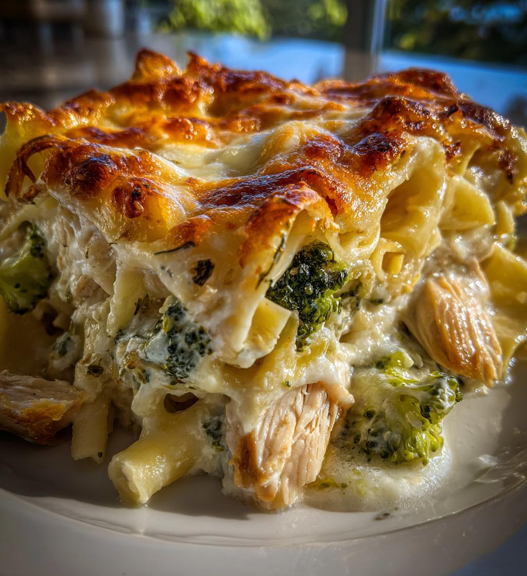 chicken broccoli alfredo bake - detail 1