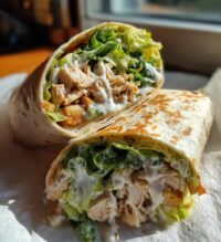 chicken caesar salad wrap