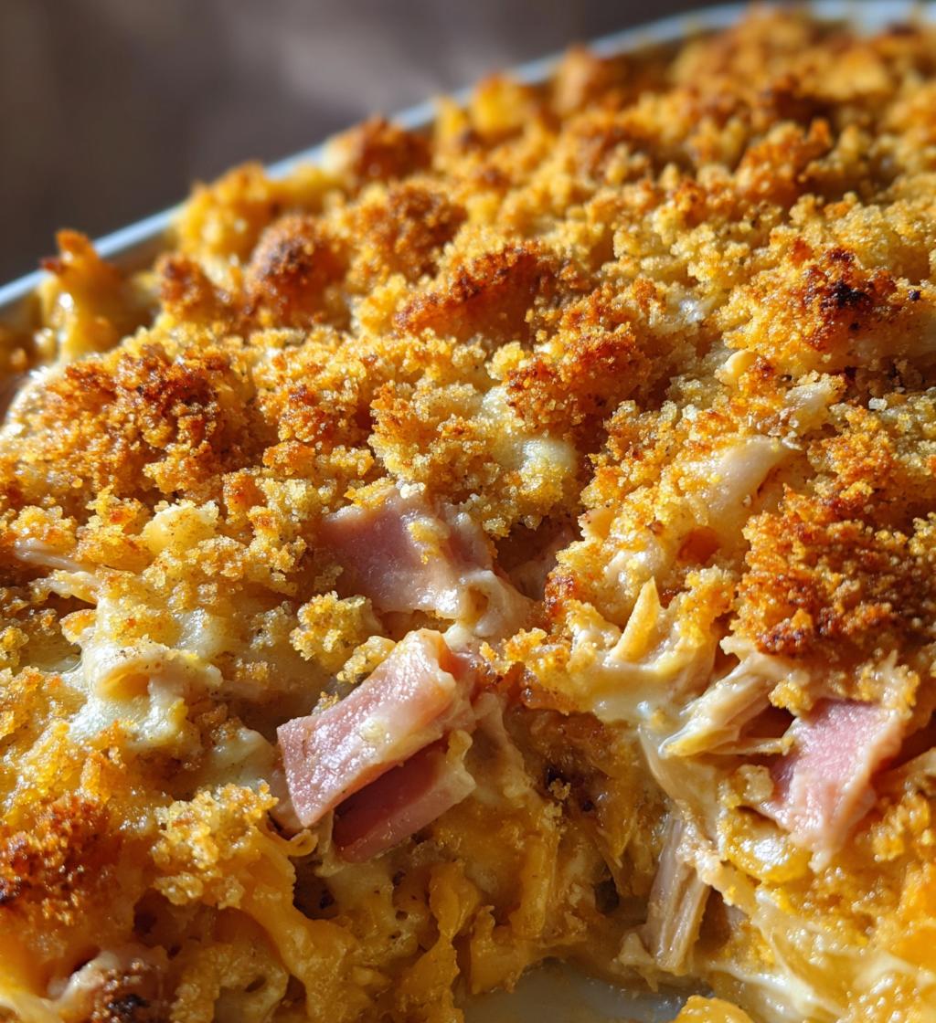 chicken cordon bleu casserole - detail 1