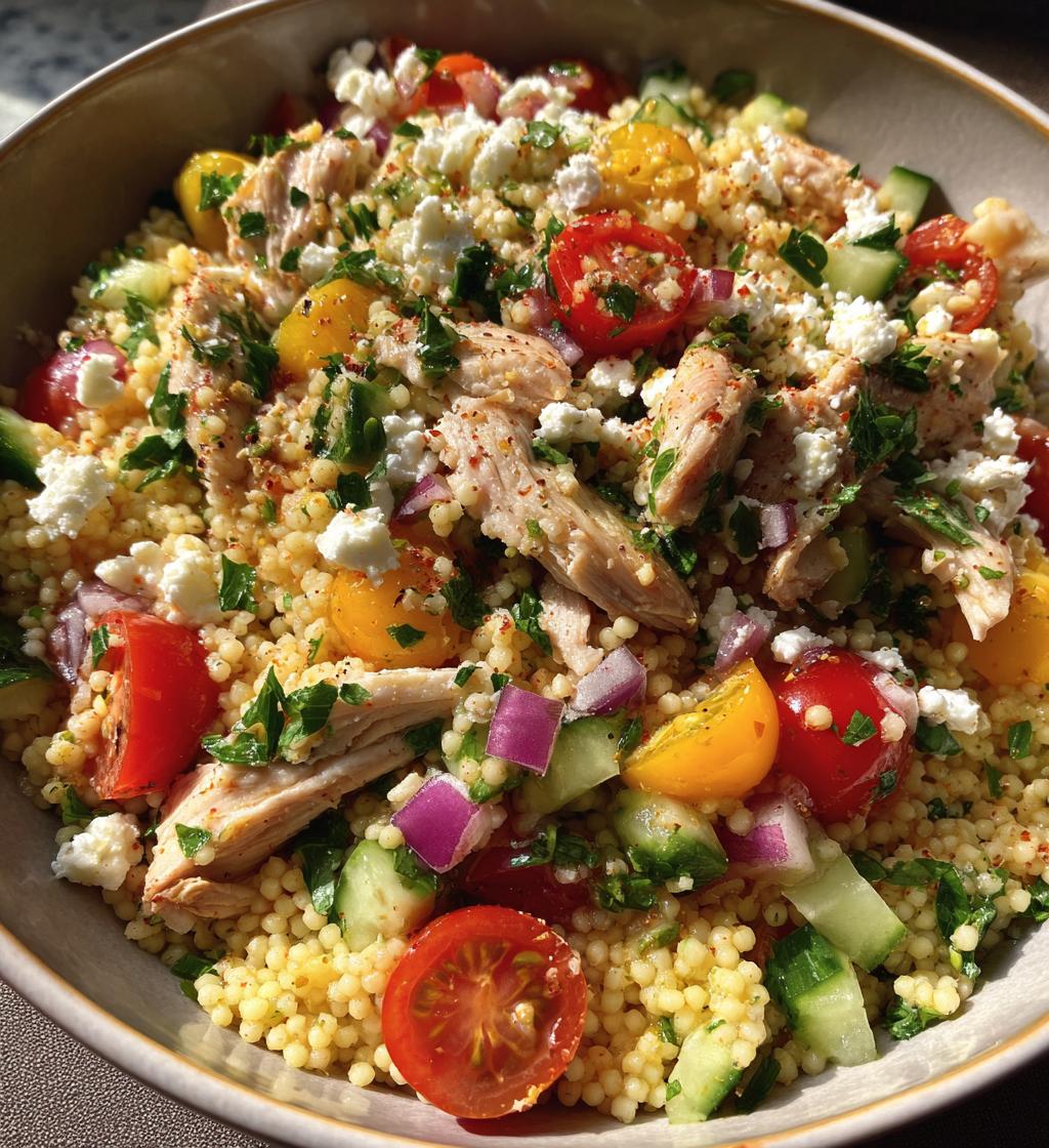 chicken couscous salad - detail 1