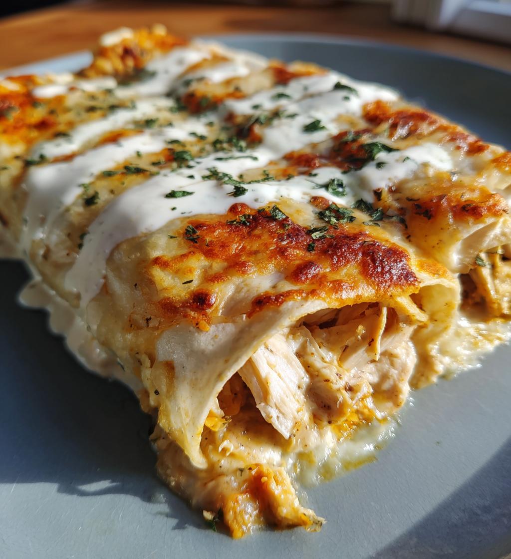 chicken enchiladas with sour cream white sauce - detail 1