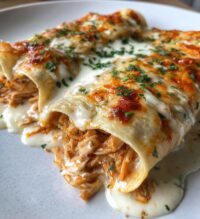 chicken enchiladas with sour cream white sauce