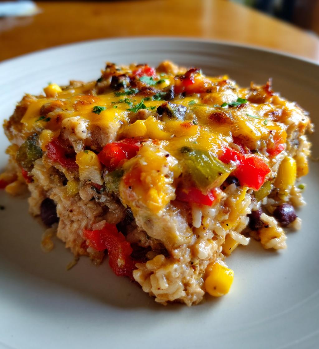 chicken fajita rice casserole