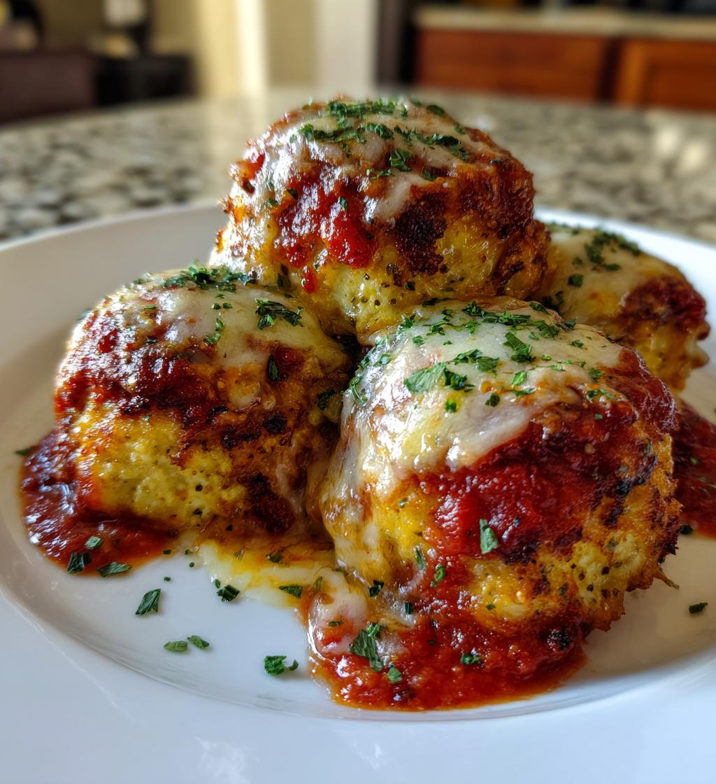 chicken parmesan meatballs - detail 1