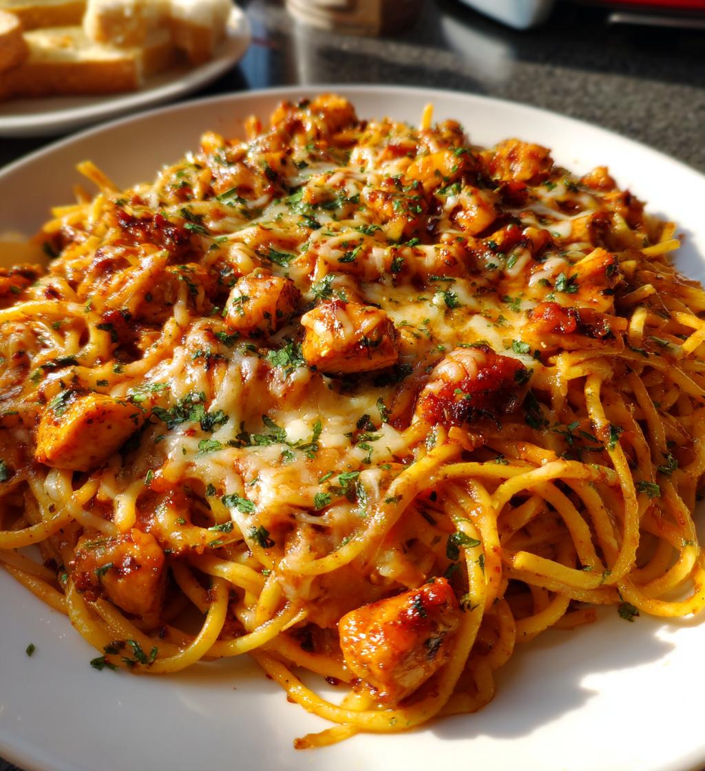 chicken parmesan pasta - detail 1