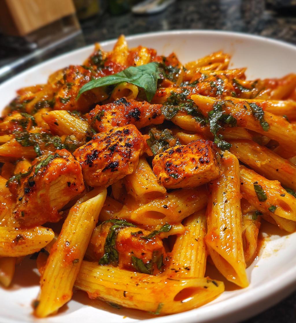 chicken penne arrabbiata - detail 1