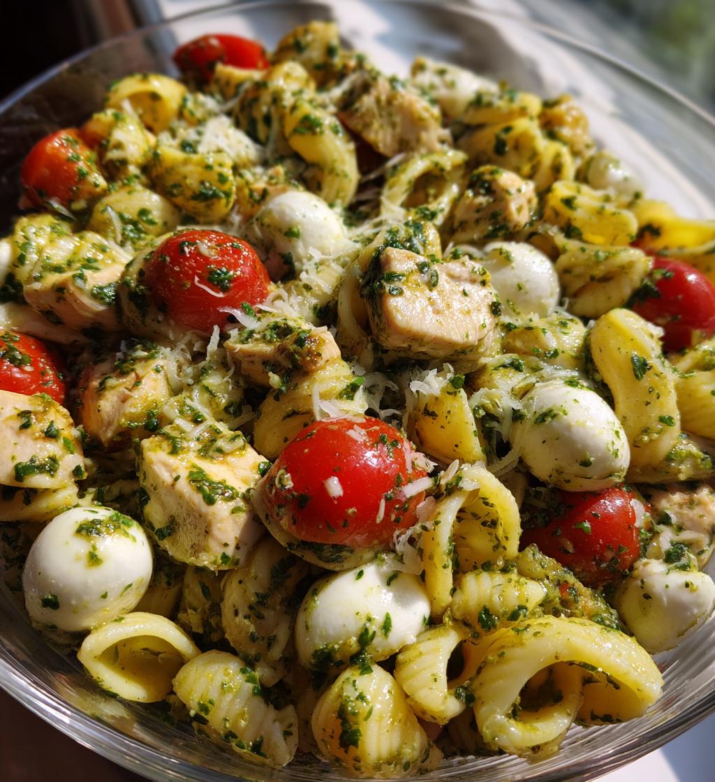 chicken pesto pasta salad