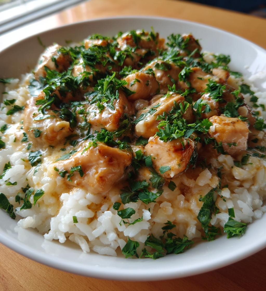 chicken rice bowls creamy garlic sauce - detail 1