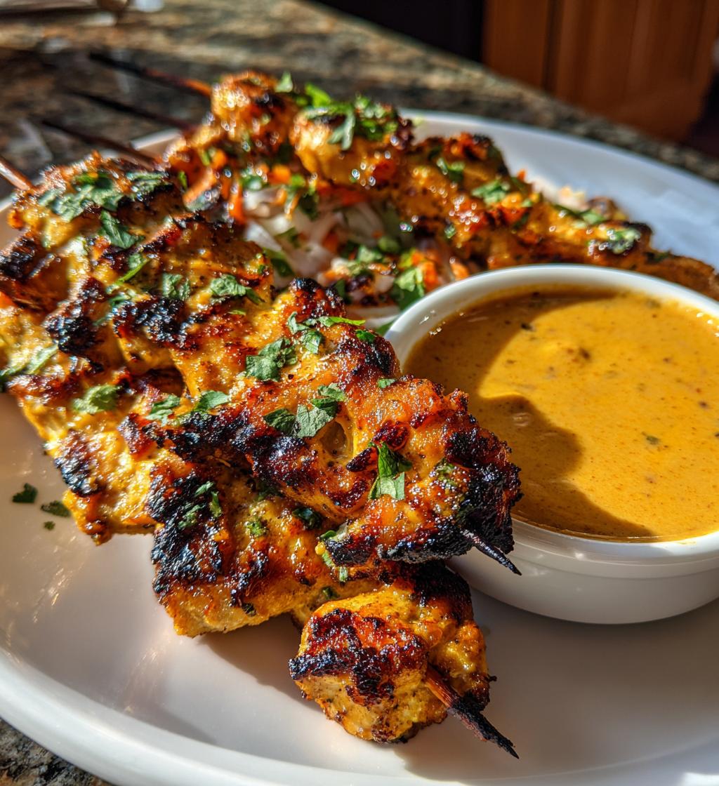 chicken satay with easy thai peanut sauce - detail 1