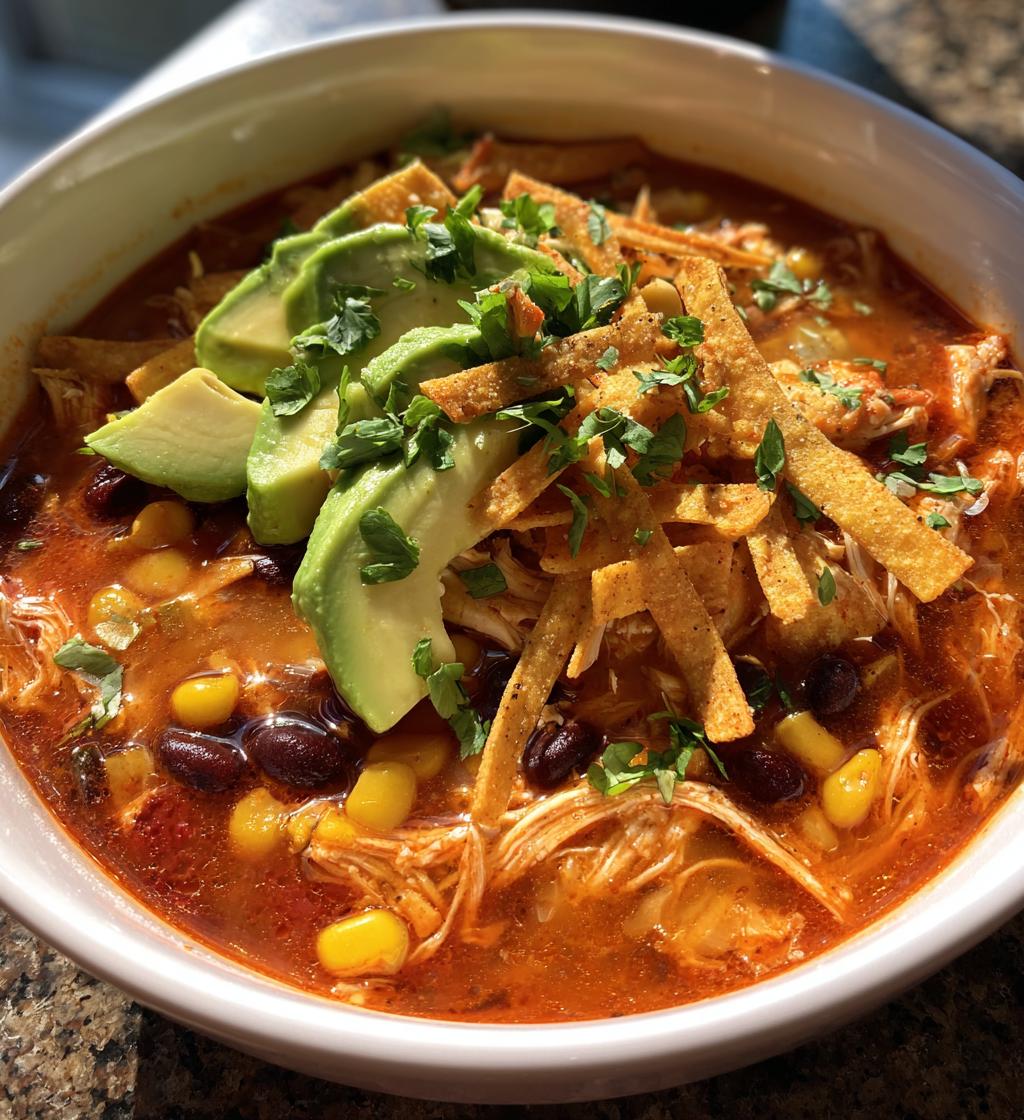 chicken tortilla soup - detail 1