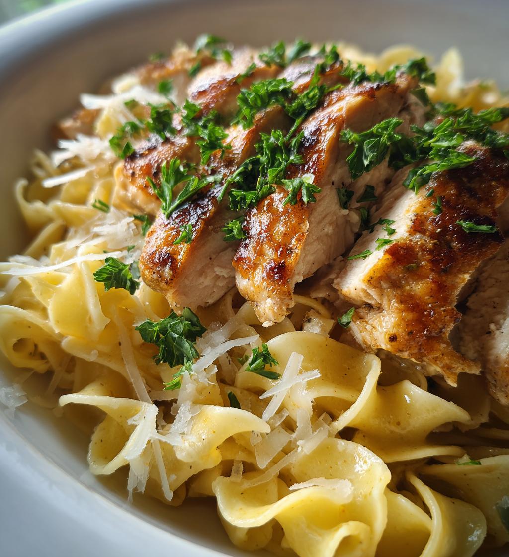 chicken with buttered noodles - detail 1