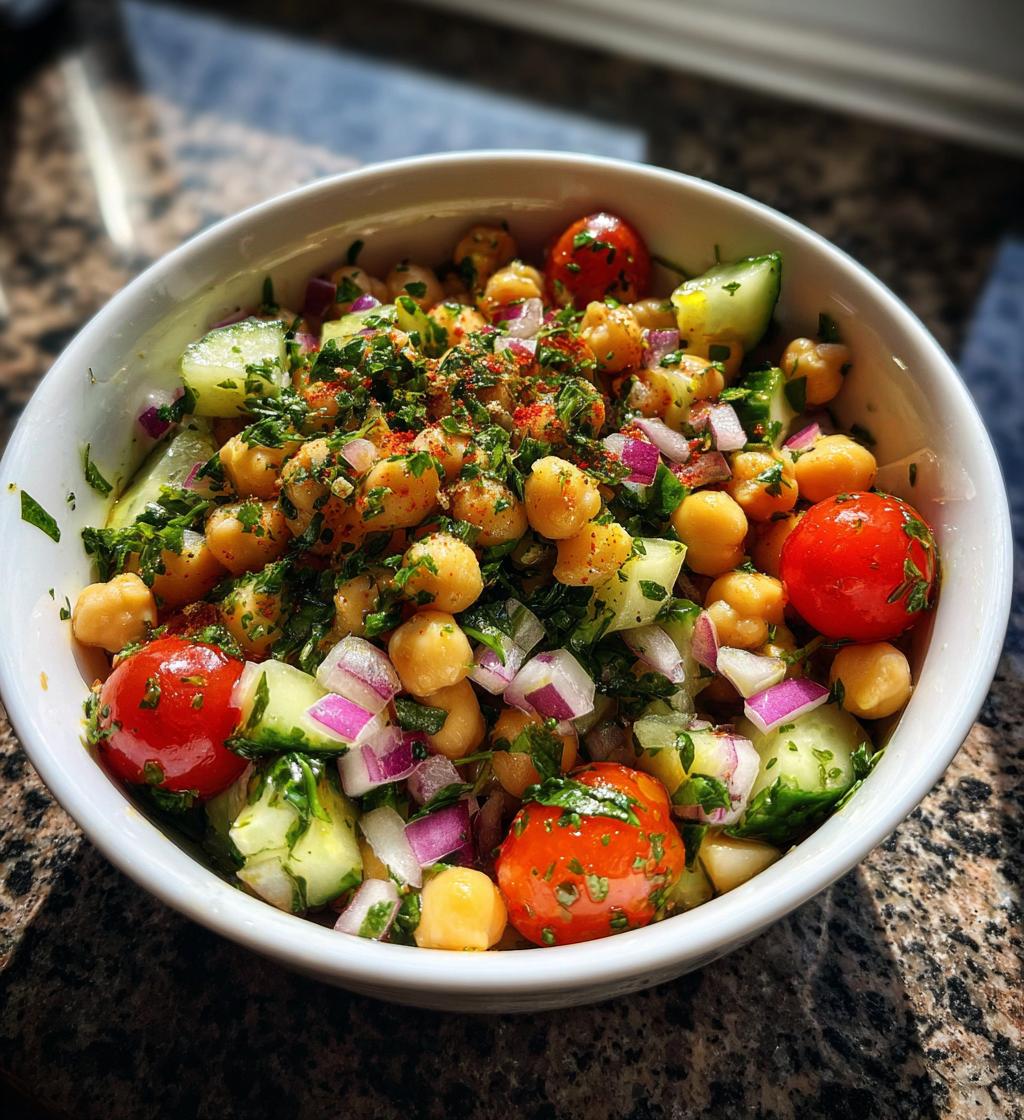 chickpea salad - detail 1
