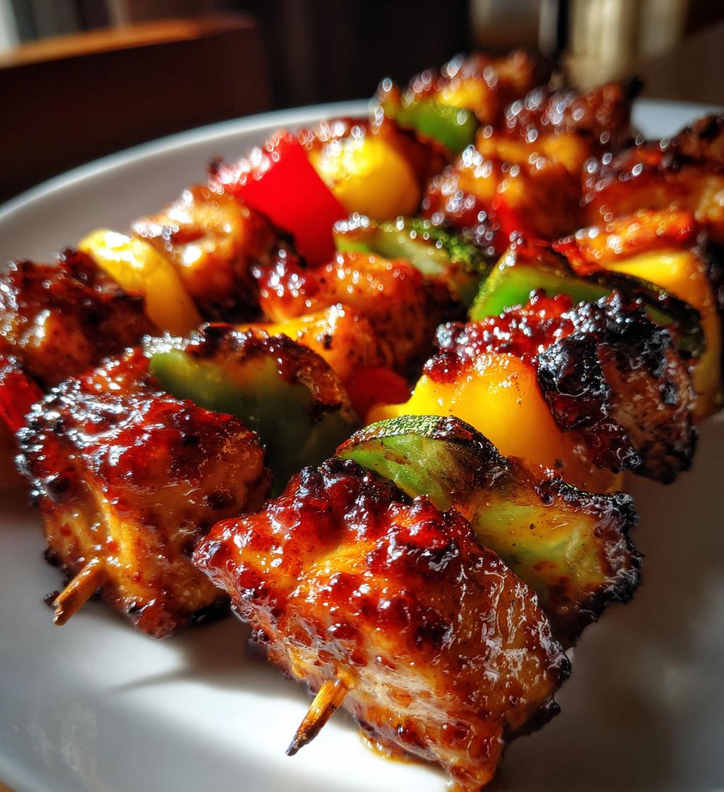 chipotle honey chicken skewers