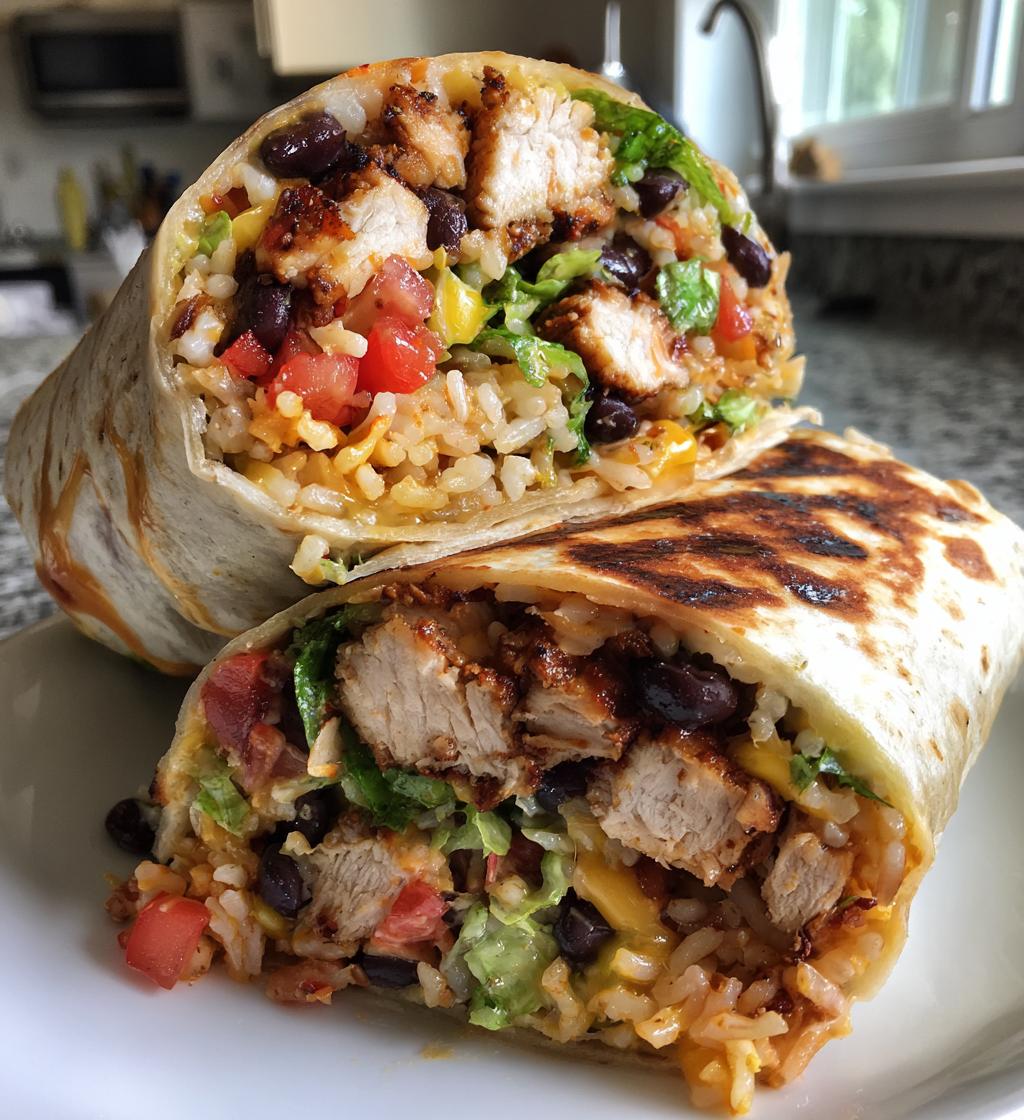 chipotle ranch grilled chicken burrito - detail 1