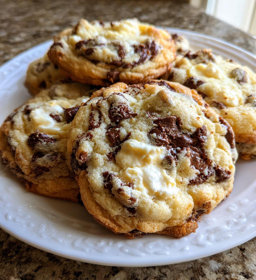 chocolate chip cheesecake cookies - detail 1