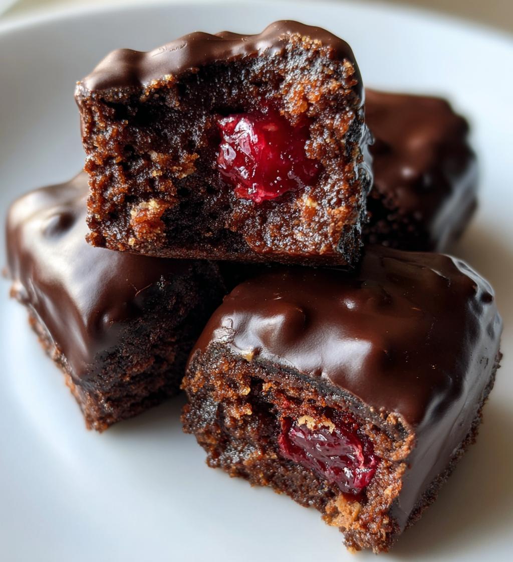 chocolate covered cherry brownie bombs