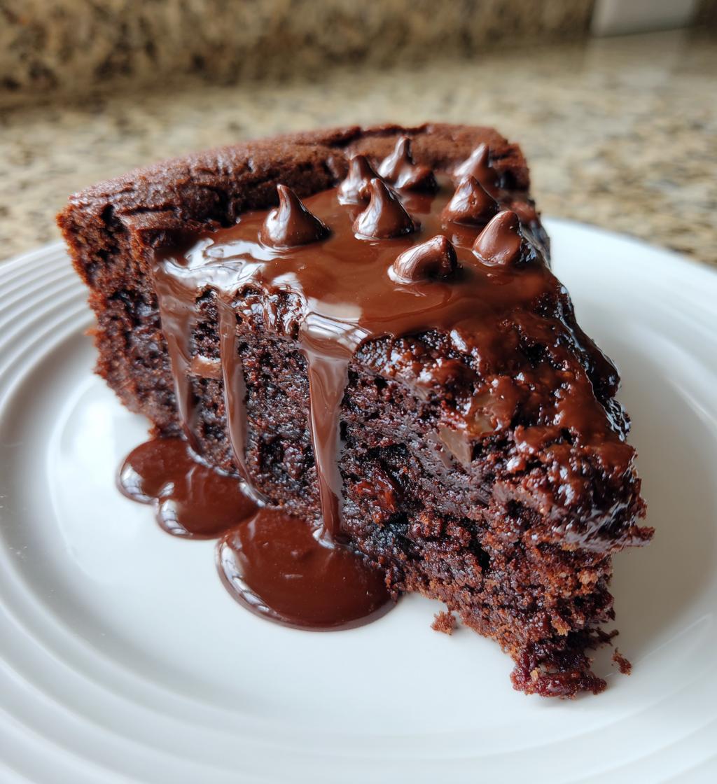 chocolate dump cake - detail 1