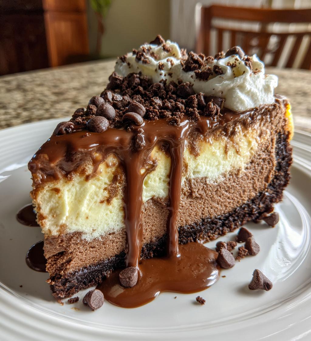 chocolate fudge truffle cheesecake - detail 1