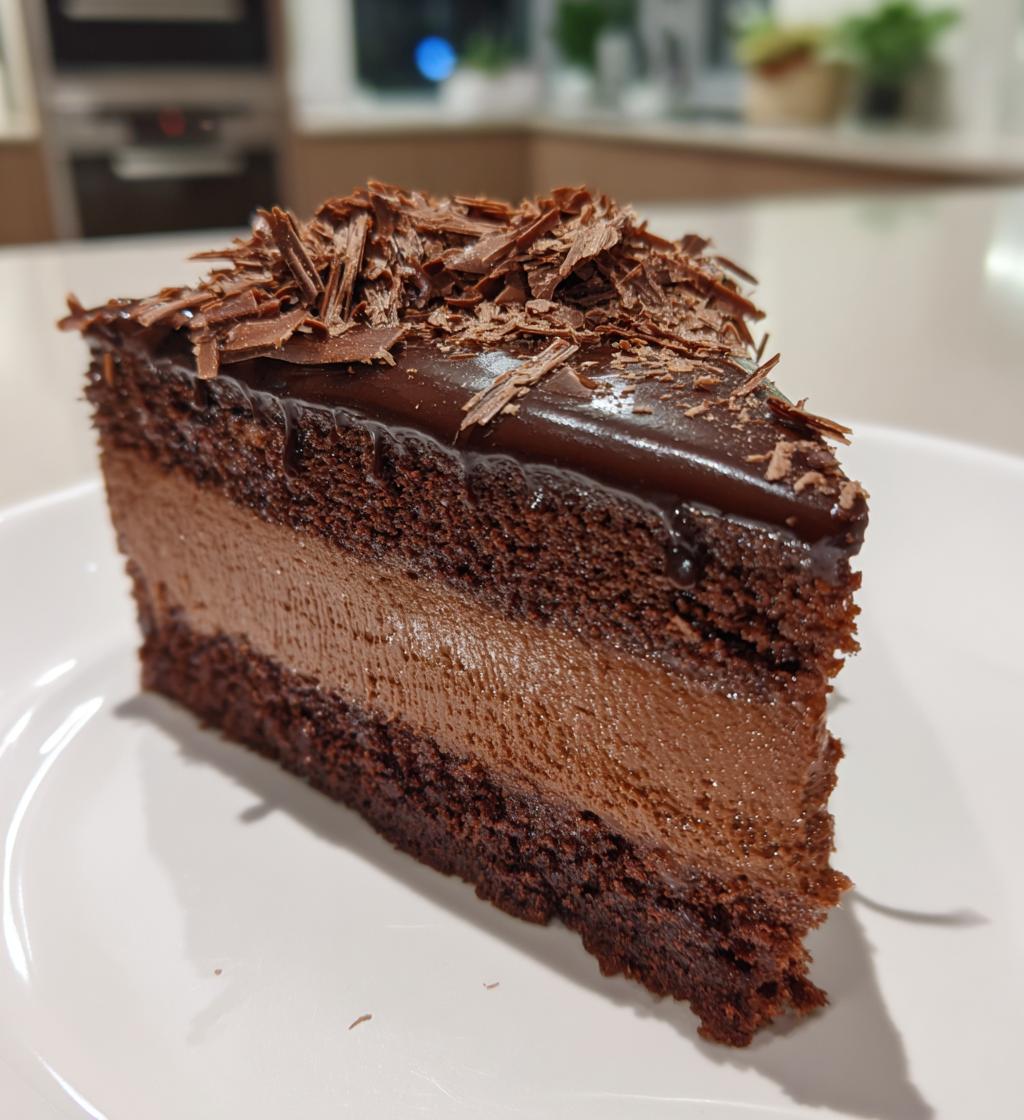 chocolate mousse cake - detail 1