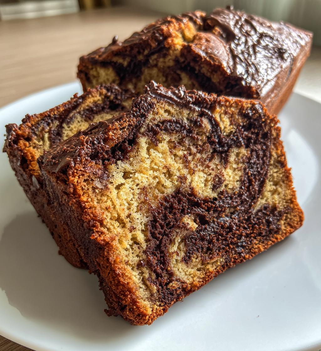 chocolate peanut butter banana bread - detail 1