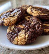chocolate peanut butter swirl cookies