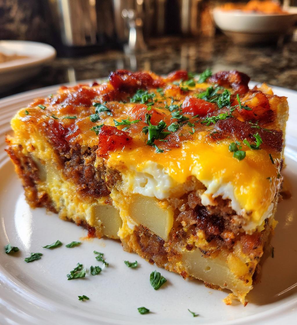 chorizo potato egg casserole - detail 1